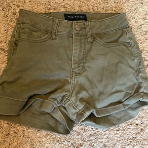 aeropostale green jean shorts